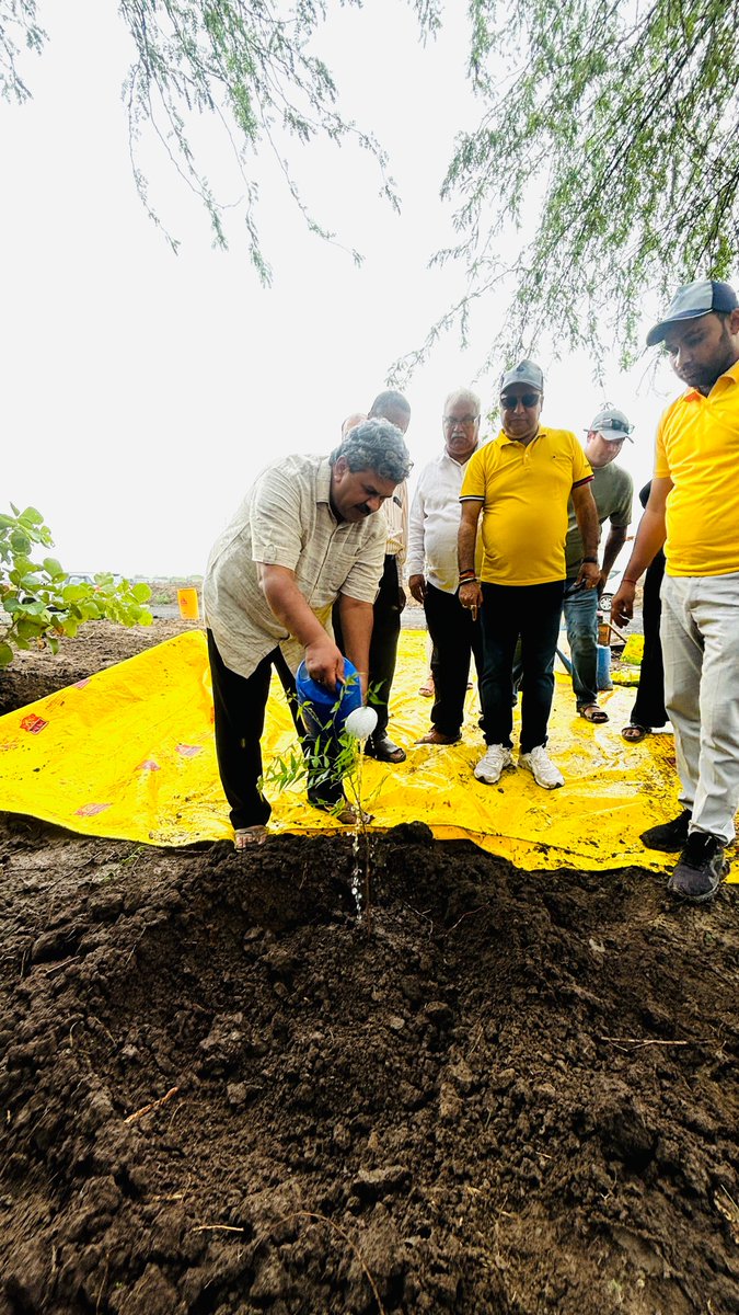 IIITVadodarasm's tweet photo. 🌳🌱 Yesterday, #IIITV permanent campus at Dumad witnessed a green initiative led by our Director, Prof. Dharmendra Singh! 🌿🌍 With enthusiasm and dedication, our community came together for a plantation drive, taking a step towards a greener and more sustainable future. 🌳💚 https://t.co/UVL7xIB6yQ