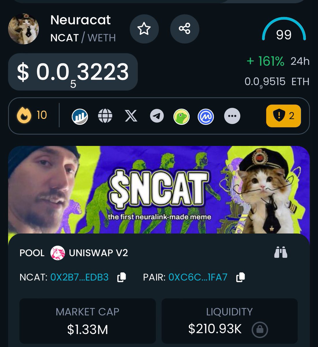 $ncat is now back on <a href="/DEXToolsApp/">DEXTools</a> trending

dextools.io/app/en/ether/p…