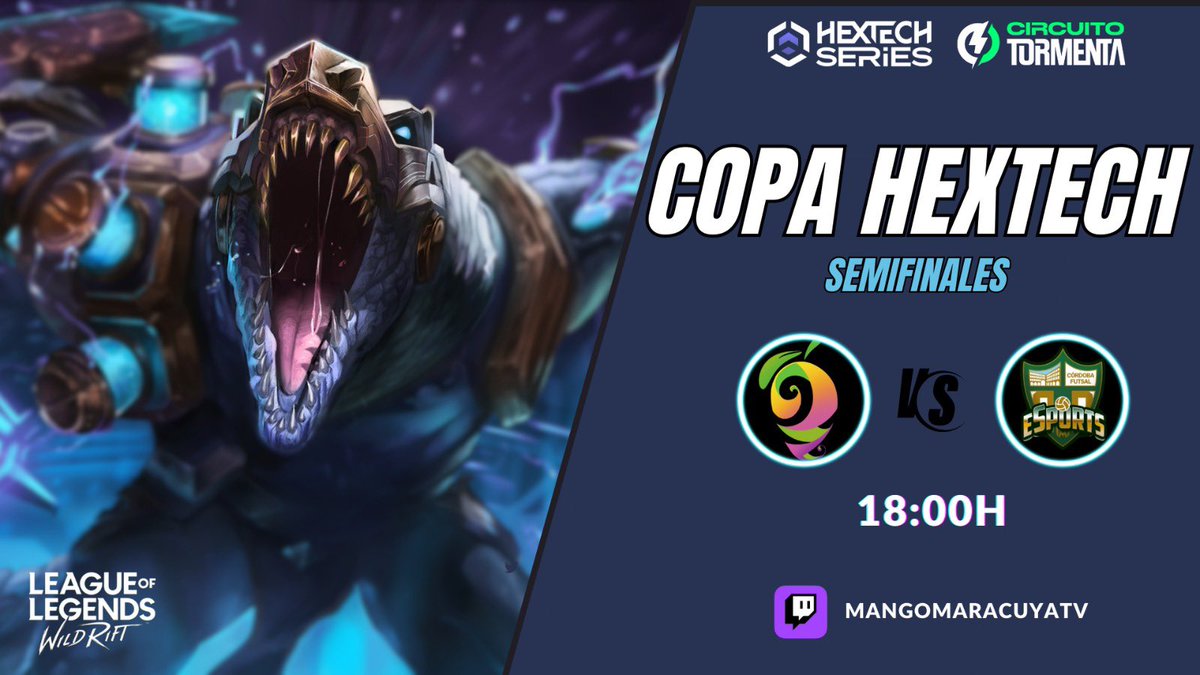 Cordoba_Gaming's tweet photo. MATCHDAY | SEMIFINAL CH
🏆 @SomosLaTormenta
📆 Hoy 30/6/24
🆚 @MangoMaracuyaEC
⏰ 18:00 h
📺 @Edutodi
#CopaHextech #HextechSeriesWR #wildriftes #Wildrift #GoCPH 💚 https://t.co/3n3N8otGmg