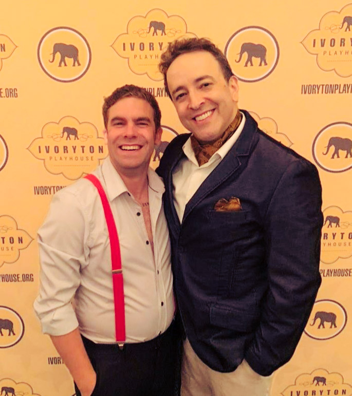 JustJoshPowell's tweet photo. The amazing @CCandelet and I at opening night of #MysticPizza at @Ivorytonplayhou! Don't miss your chance for #LoveAtFirstSlice! ๐ฅฐ #CTTheatre #ActorsLife https://t.co/50OmJXWwg9