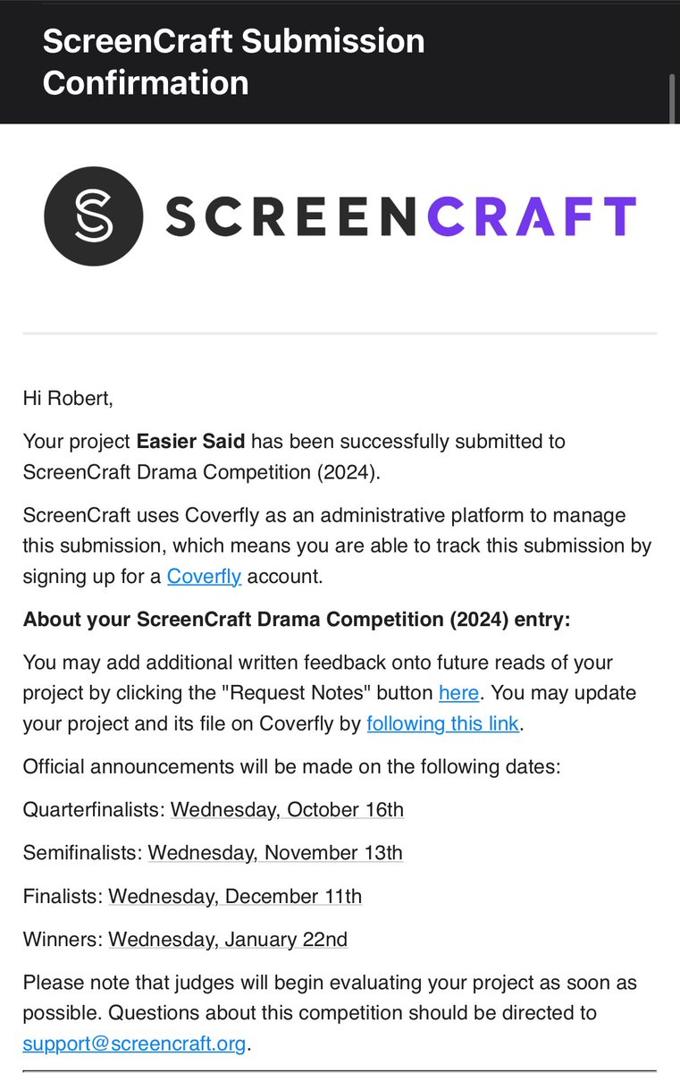 PeoplesCourt79's tweet image. I’M BACK, BABY! 😎 Time to make this dream a reality. As my wife tells me all the time, I was BORN TO SUCCEED. @screencrafting #screenwritingcompetition #screenwriting #screenwriter #competition #dreamtoreality #letsgo #writingcommunity #screenwritingcommunity