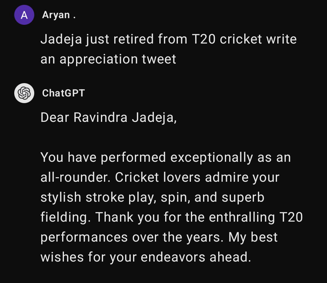 xavvierrrrrr's tweet image. Modi copied congratulations message from chatGPT 

Anyway what can we expect from a 4th fail PM.