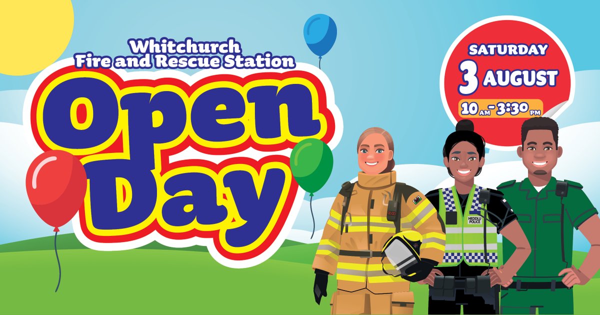 SWFireandRescue's tweet image. 🚒 #Whitchurch Station are hosting an Open Day on Saturday 3rd August between 10am and 3pm.

👩‍🚒🔥 The day will be packed with exciting rescue demonstrations and activities for all the family. 

More information 👇
🔗 bit.ly/Whitchurch-Ope…