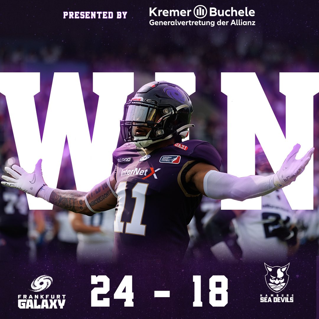 FFM_Galaxy's tweet photo. Win ๐คทโโ๏ธ
๐ธ @kevin.sportsphotos
#FrankfurtGalaxy #PurpleFamily #AmericanFootball #HSDatFGY #ELF24 https://t.co/9CVtEY65mY
