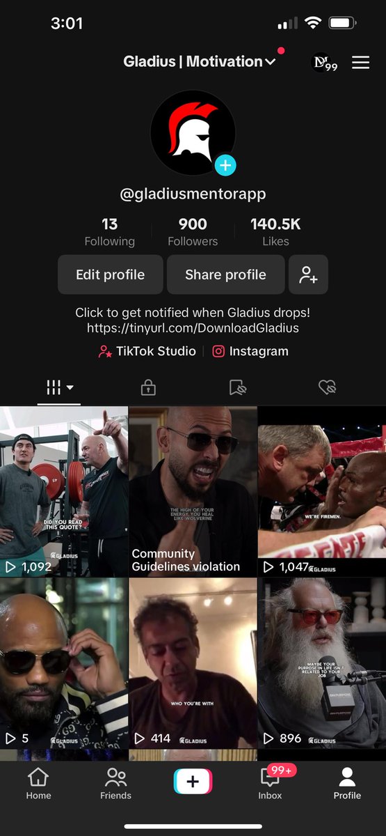 Edzofresh's tweet image. 900 followers 🙏🏼 @Gladiusapp 
Can’t wait for these videos to start popping…