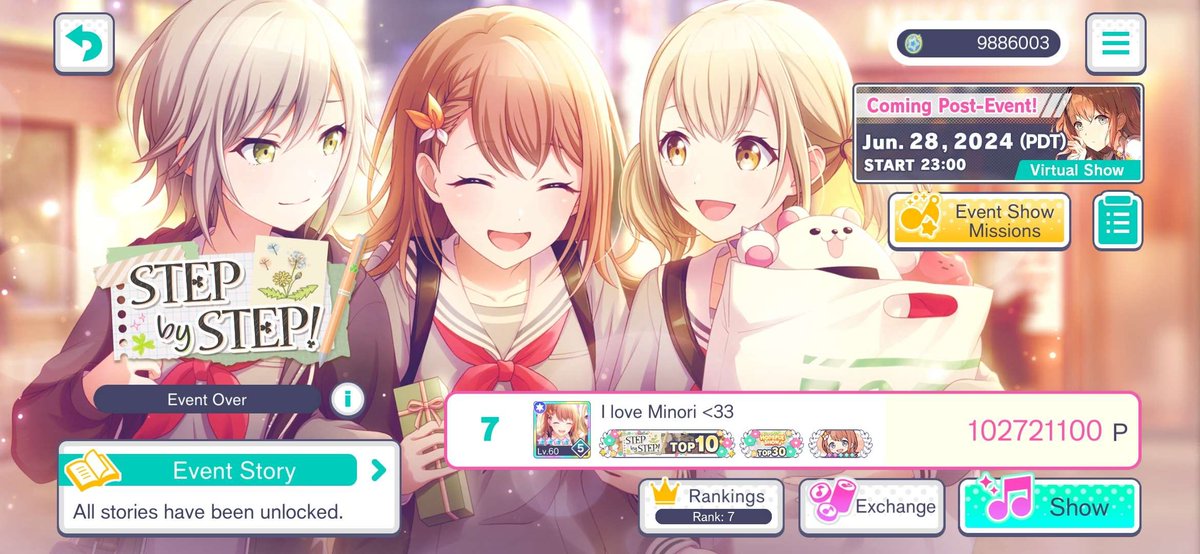 amia_dev's tweet image. 鈽橈笍STEP by STEP鈽橈笍
T7 - 102,721,100
Thank you to everyone who made it possible. It was really amazing to do this with all of you!!
Otsu!