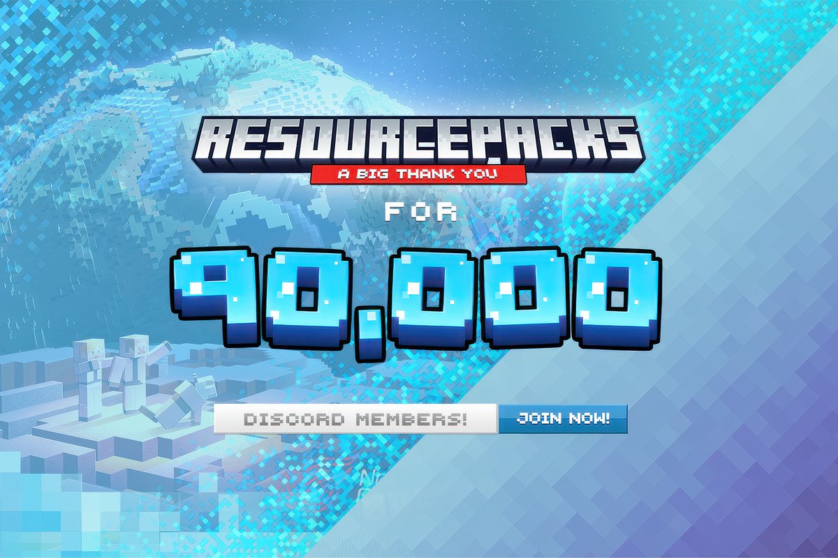 resourcepacksgg's tweet photo. Thank you for 90,000 Discord members!🔥 https://t.co/IEmh5A1e3h