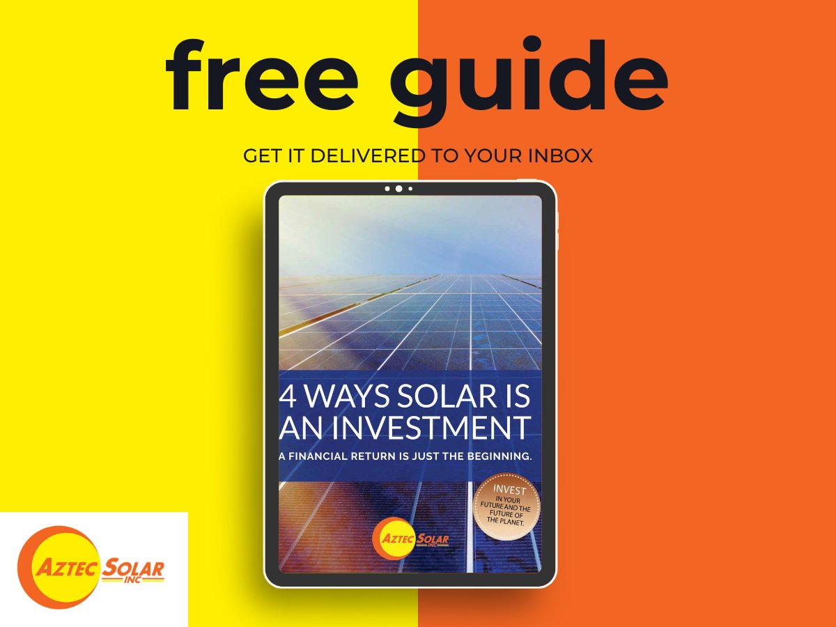 aztecsolar's tweet image. Did you know? Solar panels are more than just an energy solution — they're an investment. Discover how switching to solar can benefit your wallet and provide long-term savings. Download our comprehensive guide today: aztecsolar.com.

#solar #aztecsolar #sacramento