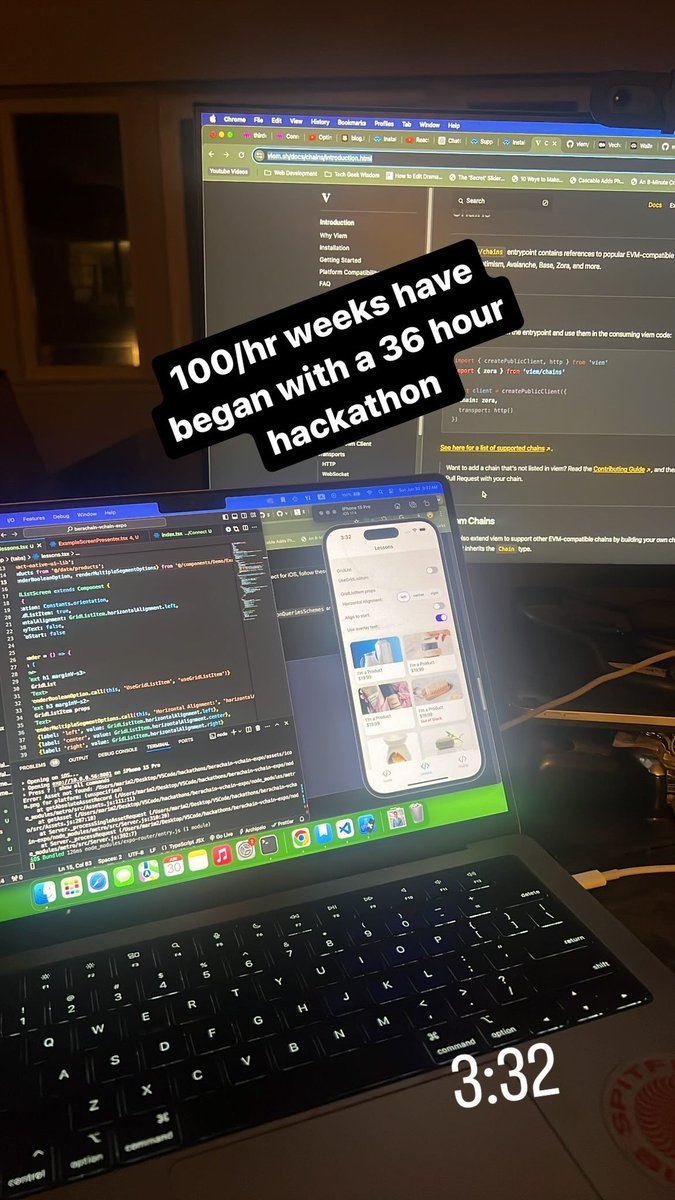 jmariwyatt's tweet photo. First day of 100/hr weeks and I do a 36 hour hackathon in tech I’m not familiar with solo but it came out cool. Hope I still win. While also helping another team . 

@easya_app #360daysofvechain https://t.co/MHE2MlddqO