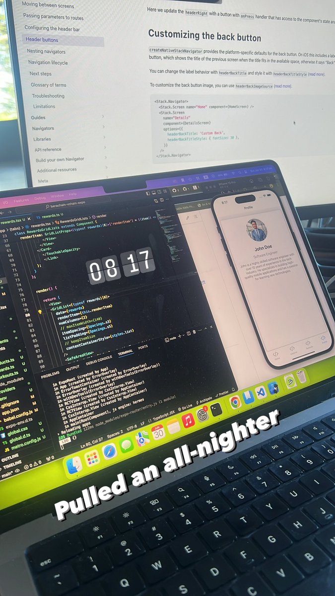 jmariwyatt's tweet photo. First day of 100/hr weeks and I do a 36 hour hackathon in tech I’m not familiar with solo but it came out cool. Hope I still win. While also helping another team . 

@easya_app #360daysofvechain https://t.co/MHE2MlddqO