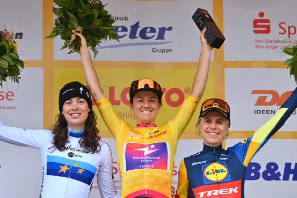 BikeBlz's tweet photo. #PÓDIO #GC Lotto Ladies Tour Thuringen #LTLT24
🥇@RuthWinder
🥈@MischaBredewold
🥉@Brodie_Mai https://t.co/hkna7XrXqd