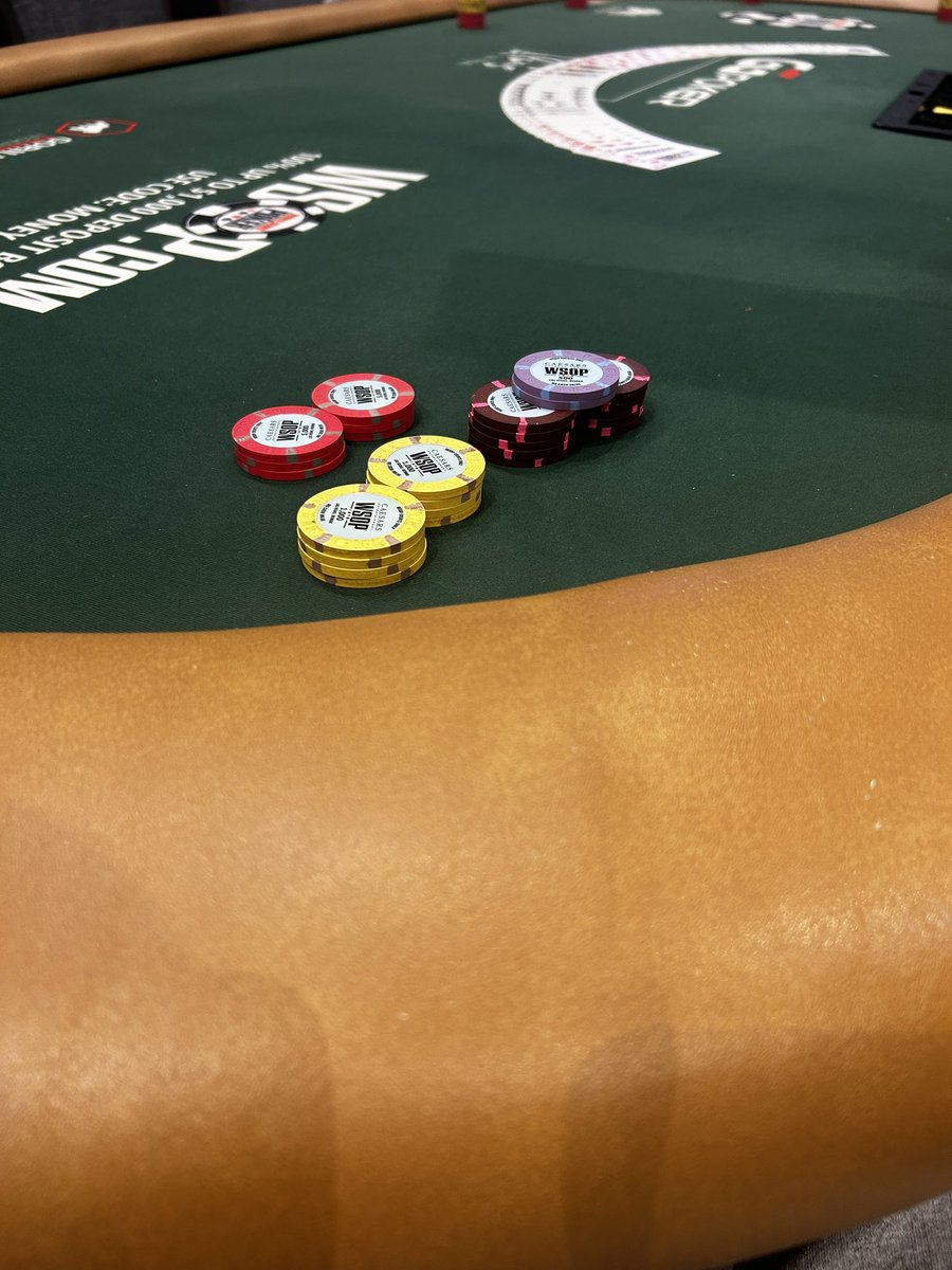 AustinTSchaal's tweet photo. We’re back for the #WSOP Colossus! 40,000 chips and a dream 💰 https://t.co/XvrBXjVEZp