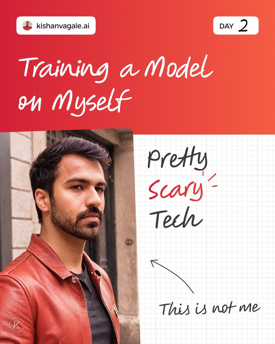 justVagale's tweet photo. Day 2/100: Trained an AI on my personal photos. Results? Impressive but unsettling.

The tech can create realistic images of me in scenarios I've never been in. Fascinating, yet scary if misused.

#0to100xEngineer #GenAI #FutureOfEverything https://t.co/oRy0m0BaKi