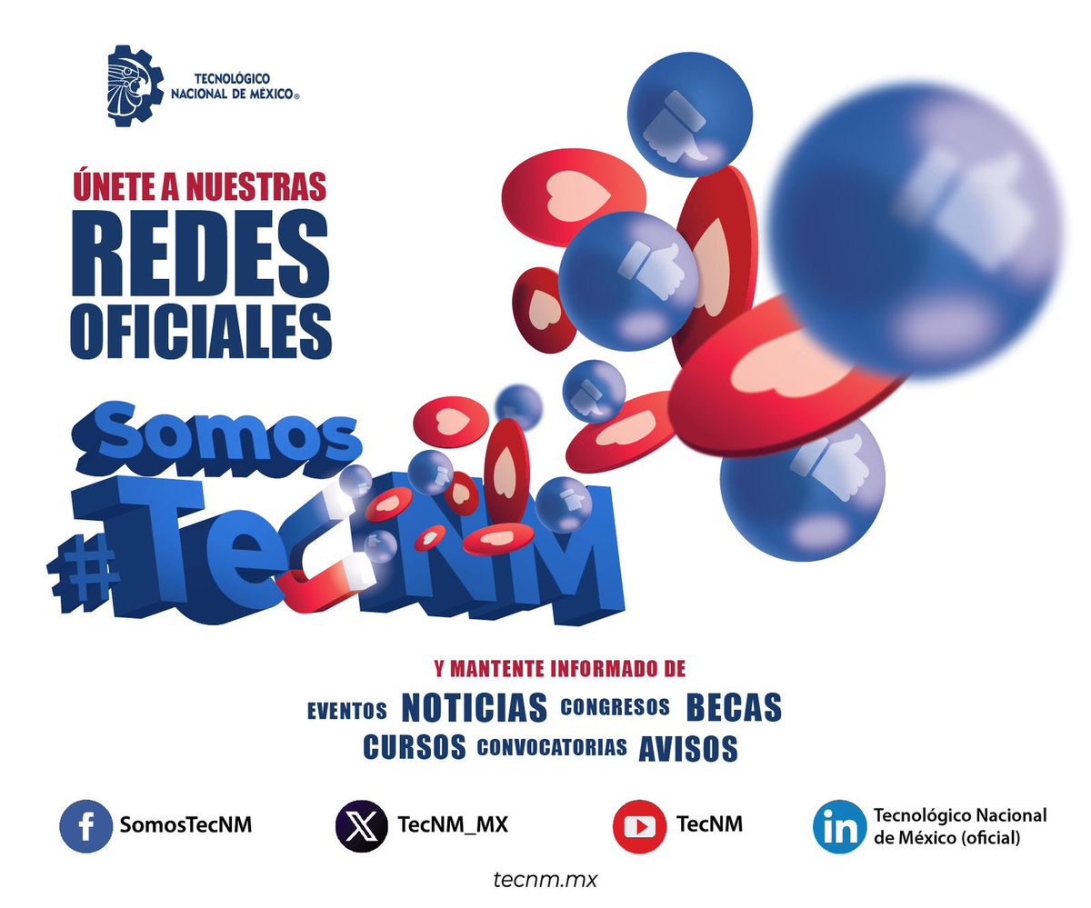 #ComunidadTecNM en el Día Mundial de las Redes Sociales, ¡síguenos y conoce nuestras actividades y eventos!

👉 bit.ly/4eNkoio

#SomosTecNM