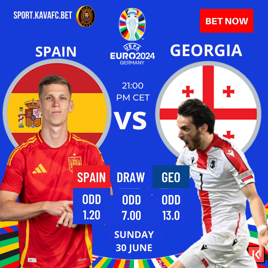 KavaFCBet's tweet photo. Will the underdog Georgia surprise everybody?
Place your bets on https://t.co/Zxz0pPFMG5 now!
#KAVA #GambleFi #SportingBets #BetsWithCrypto #Euro2024 #Spain #Georgia #CryptoBetting https://t.co/uklQmyIAT6