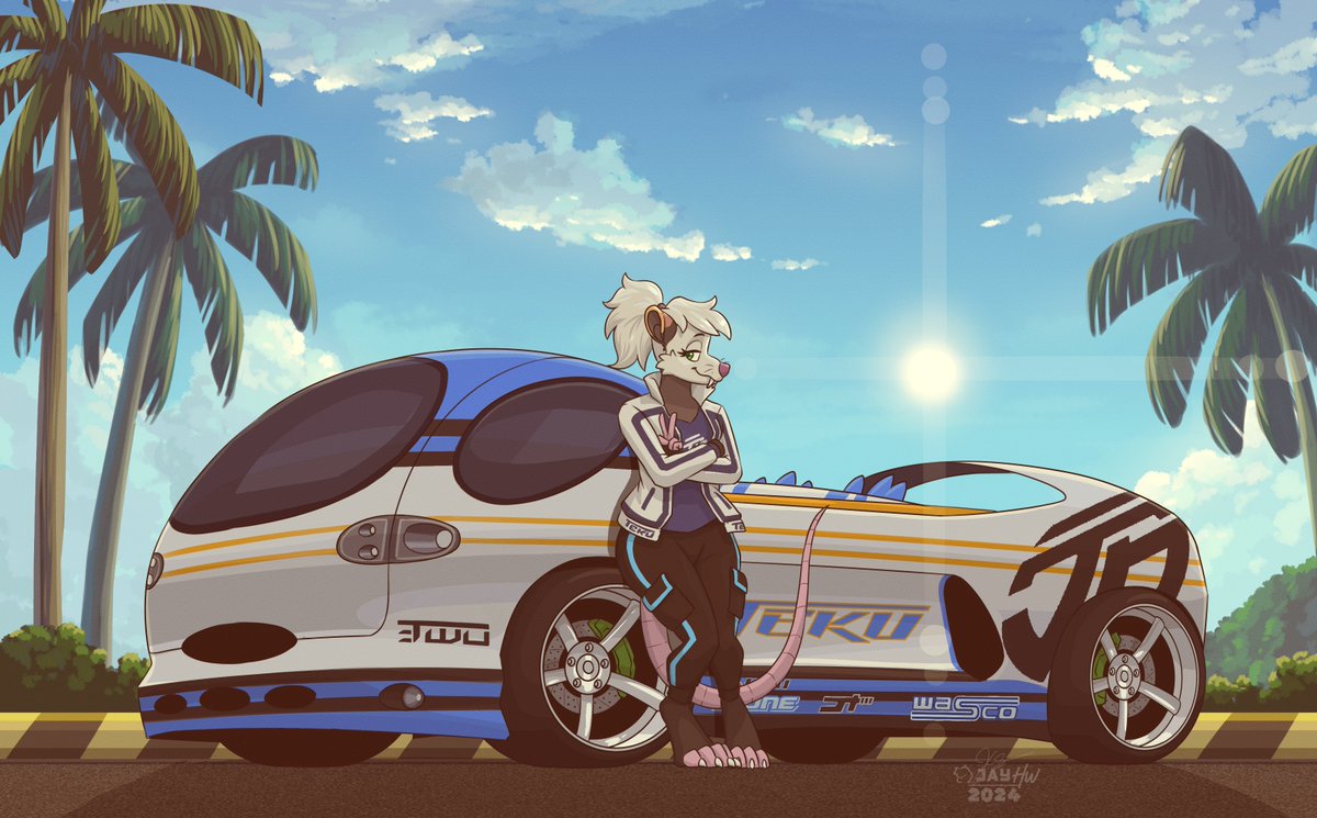 Would you ride with me with my Deora 2?

A commission done for <a href="/BumzyPeach/">PeachBumz</a> . Deorea 2 is a challenging car to draw ^^'
Drawing by me, 2024