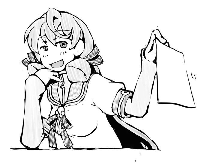 艦これラクガキ、明石さん 今月の補助艦枠ですね～^^ "工廠のお姉さん"として初期艦や"任務娘"らと艦娘艦隊創設からお世話になっていたり? 仕事なんかでも「やっておきましたよ～」と言う事は少なからずあったりしそうですよねぇ