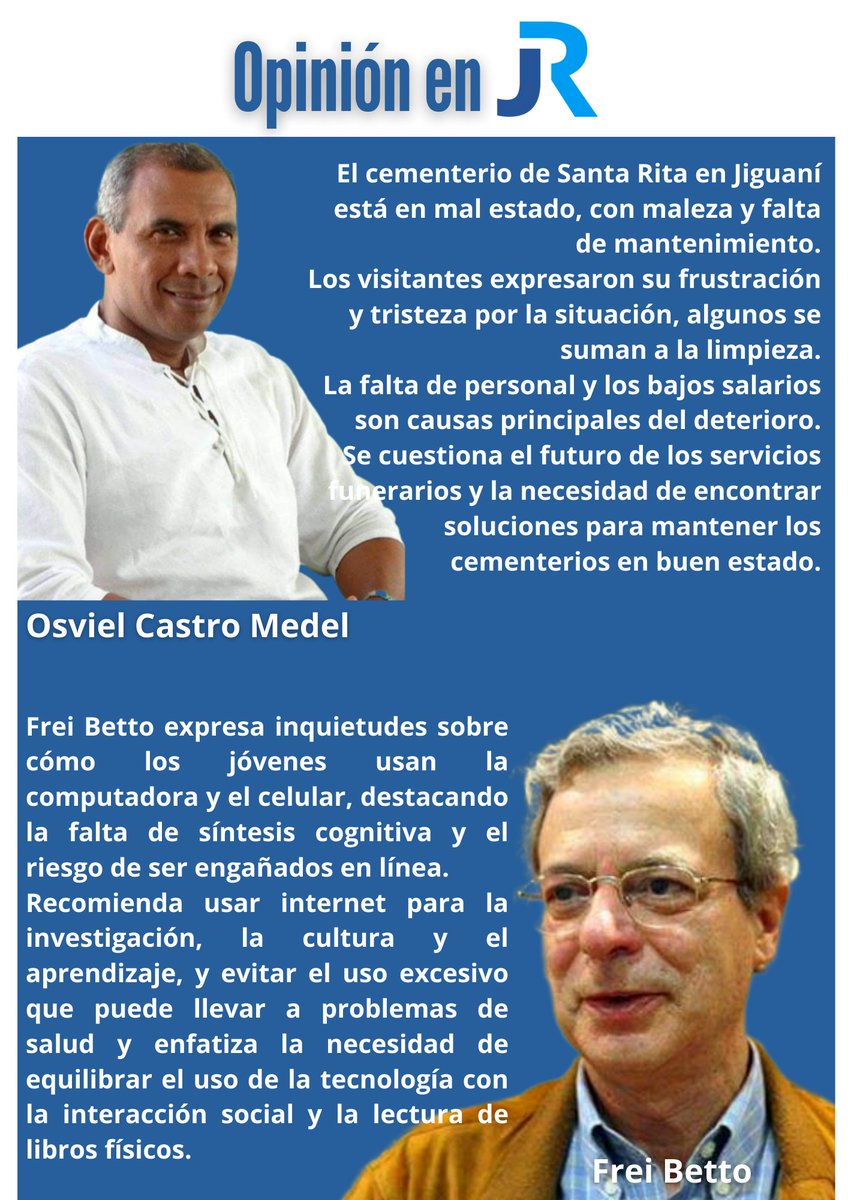 JuventudRebelde's tweet photo. En #OPINIÓN de @JuventudRebelde, @OsvielMedel alude el abandono de sitios sagrados para la familia y @freibetto llama la atención hacia un uso adecuado de las #NTICs en adolescentes y jóvenes
Los detalles 👇
1. https://t.co/w5rJtf4SMy
2. https://t.co/iGgxOJnzB7 https://t.co/X75rNPu92E