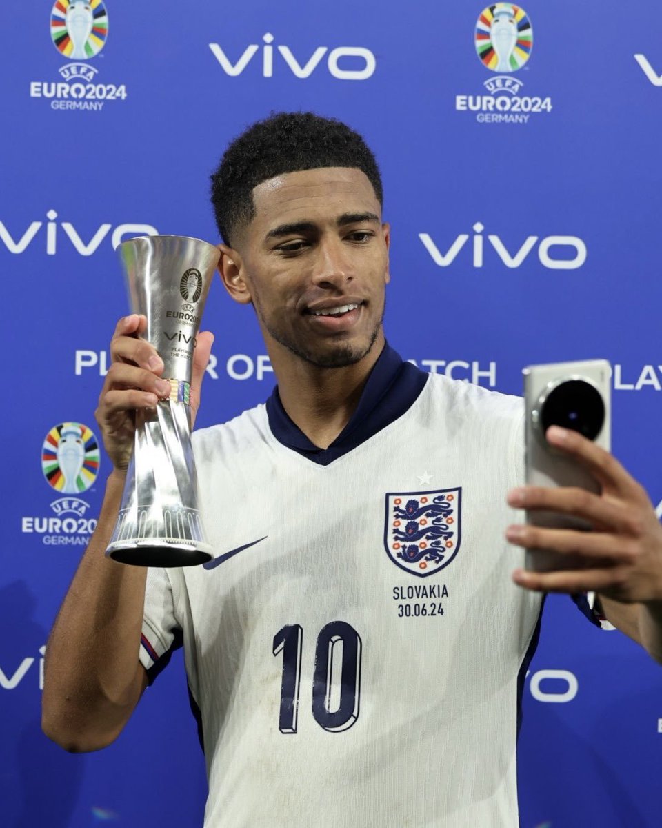 🚨🥇 UEFA Player of the Match for England vs Slovakia: Jude Bellingham.