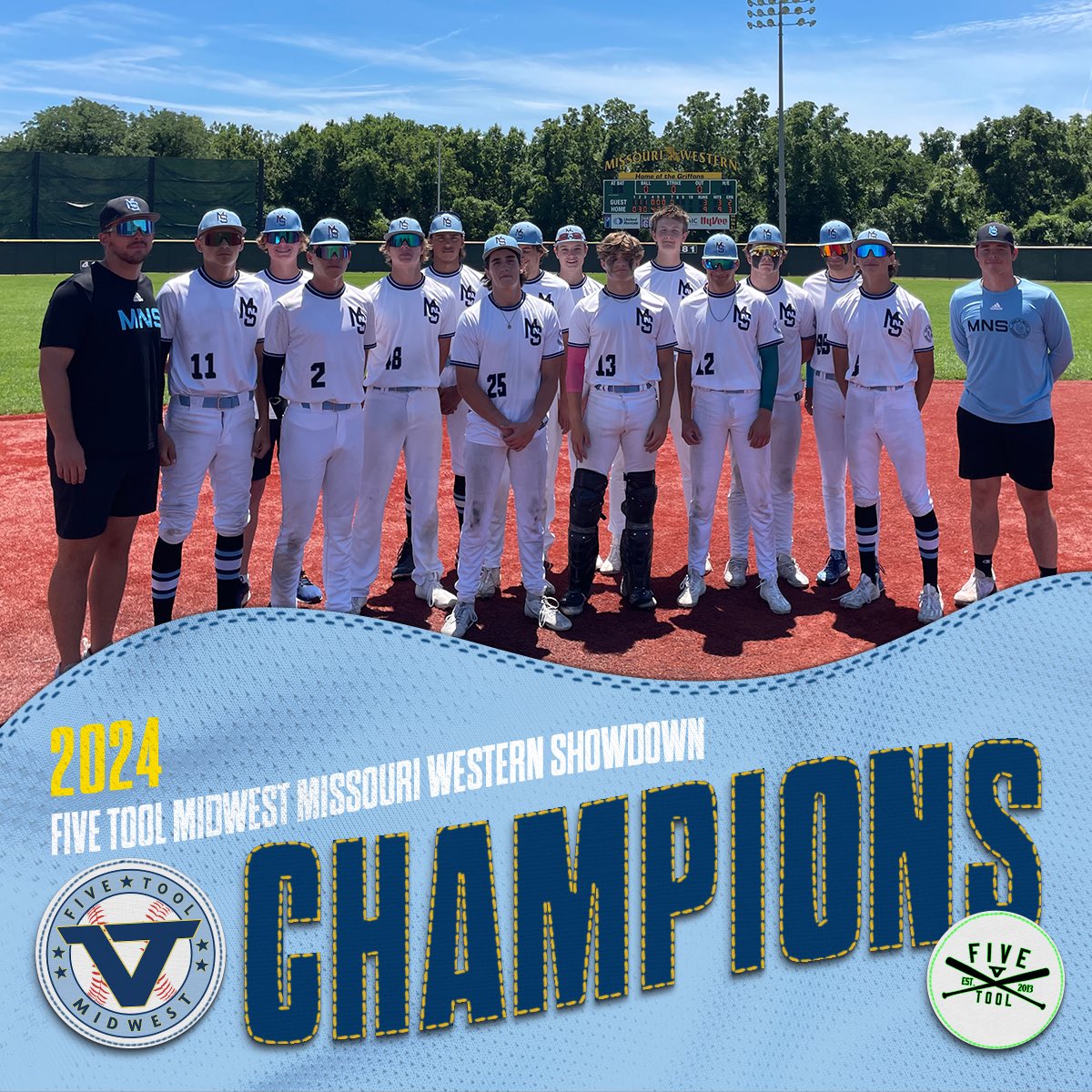 Five Tool Midwest (@fivetoolmidwest) on Twitter photo 🏆Champions🏆
Congrats to <a href="/MNS_HSprogram/">Mac N Seitz</a> 16U Gray on winning the <a href="/FiveTool/">Five Tool Baseball</a> Missouri Western Showdown!
#WatchEm 🏆Champions🏆
Congrats to <a href="/MNS_HSprogram/">Mac N Seitz</a> 16U Gray on winning the <a href="/FiveTool/">Five Tool Baseball</a> Missouri Western Showdown!
#WatchEm