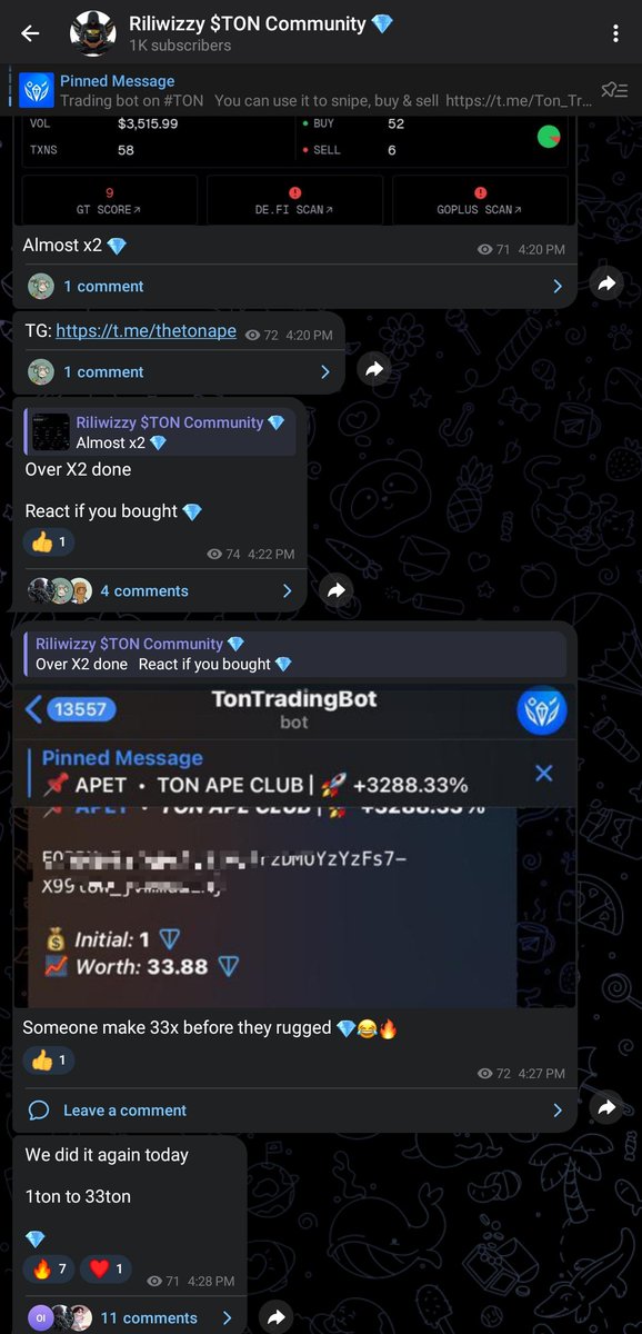 Riliwizzy12's tweet photo. My #TON tg community just cross 1k subscribers 🔥 

Today's trade 1 $TON to 33 $TON
$7_$250 

Yesterday was 1 $TON to 96 $TON 
$7_$700

Join here 👇 
https://t.co/LIEc2JSPGr https://t.co/V3XZMldHRD