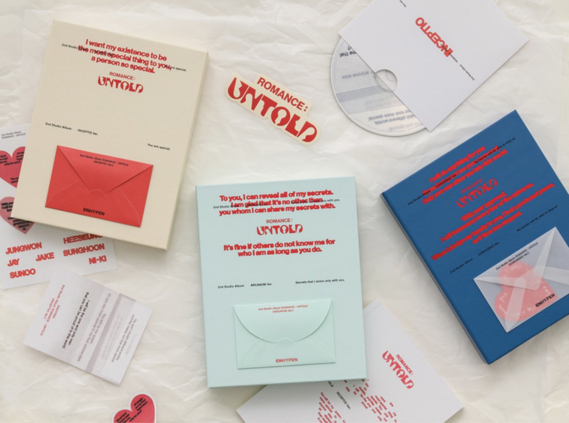 แจกอัลบั้ม romance : untold 1 บั้มค่ะ
photobook ver random นะคะ

✿ รี+ฟอล
✿ แจกให้เฉพาะเอนจีน

สุ่มตอนของถึงเราค่ะ

#ตลาดนัดENHYPEN