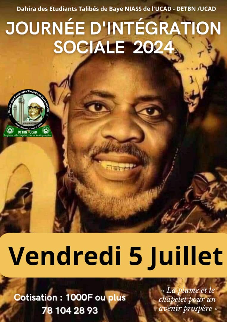 detbn_ucad's tweet photo. Le DETBN UCAD vous fait part de la tenue de la journée d'intégration sociale des nouveaux bacheliers et sympathisants prévue le vendredi 5 Juillet 2024 au campus social de L'UCAD. https://t.co/6Qrv6pO7Tg
