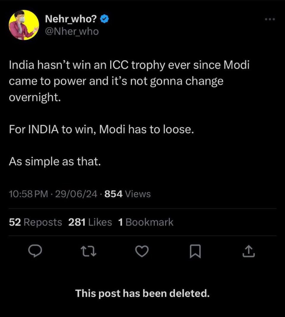 Deleted tweet of the year. 🏆