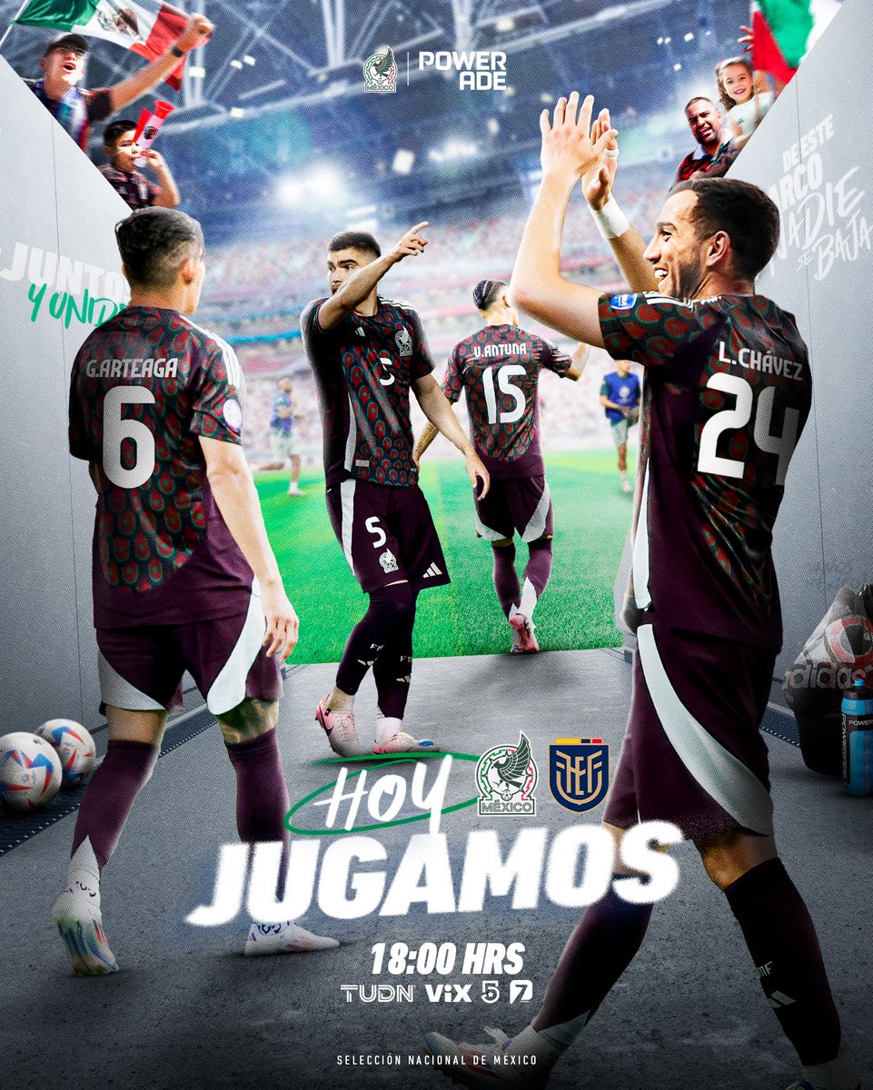 miseleccionmx's tweet photo. Hoy más que nunca...
¡#JUNTOSYUNIDOS en el duelo ante 🇪🇨!
¡A darlo todo por el pase a la siguiente fase de la 🏆 América! 😤🇲🇽💚
@PoweradeMx https://t.co/lB8tSzhv1Y