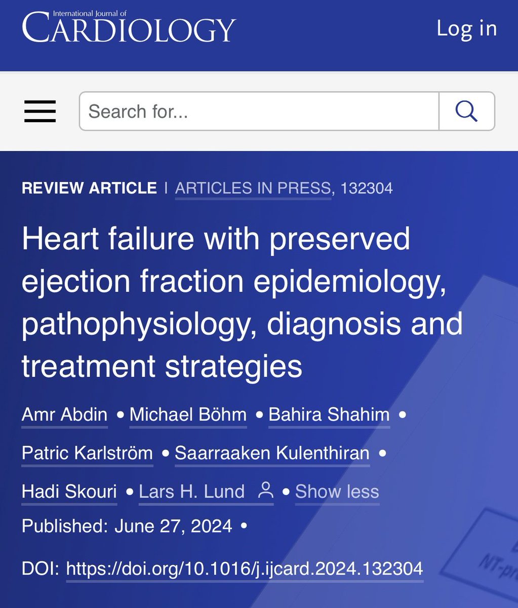 Amr Abdin (@amrabdin10) on Twitter photo 👉Suggested management algorithm for #HFpEF. #SGLT2 i ➕ GLP-1 receptor with BMI>30 ➕ Exercise ➕ Diuretics if needed
Check our review <a href="/IJCardio/">International Journal of Cardiology</a> doi.org/10.1016/j.ijca…
<a href="/EJHFEiC/">EJHF Editor-in-Chief</a> <a href="/HSkouri/">Dr. Hadi Skouri</a> <a href="/HanCardiomd/">Henry Han</a> <a href="/carlosguizars/">Carlos Guizar</a> <a href="/GiuseppeGalati_/">Giuseppe Galati</a> <a href="/LuizaAguilera/">Luisa F. Aguilera</a> <a href="/DrIsaCardenas/">Dra Isabel Cardenas M</a> <a href="/CpaolaParedes/">Cynthia Paredes</a> 👉Suggested management algorithm for #HFpEF. #SGLT2 i ➕ GLP-1 receptor with BMI>30 ➕ Exercise ➕ Diuretics if needed
Check our review <a href="/IJCardio/">International Journal of Cardiology</a> doi.org/10.1016/j.ijca…
<a href="/EJHFEiC/">EJHF Editor-in-Chief</a> <a href="/HSkouri/">Dr. Hadi Skouri</a> <a href="/HanCardiomd/">Henry Han</a> <a href="/carlosguizars/">Carlos Guizar</a> <a href="/GiuseppeGalati_/">Giuseppe Galati</a> <a href="/LuizaAguilera/">Luisa F. Aguilera</a> <a href="/DrIsaCardenas/">Dra Isabel Cardenas M</a> <a href="/CpaolaParedes/">Cynthia Paredes</a>