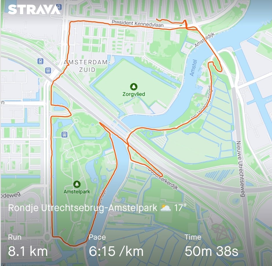 GianniNL's tweet photo. 🏃🏻‍♂️📈 Week 26: 33,9km in 4 (!) rondjes: 3x Utrechtsebrug-Amstelpark 🌳 (7,9km op dinsdag, 7,8km op woensdag 🌡️ en 8,1km op vrijdag) en vandaag de #Vechtloop (10km) in het mooie @Weesp 🏅✅💚 https://t.co/udQsKQmO1U