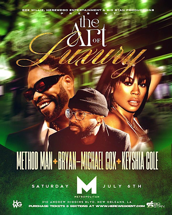 NeverUhFlaw's tweet photo. FESTIVAL WEEKEND TAKEOVER‼️
Live from The METROPOLITAN! #NewOrleans
July 4-7
Thursday 🔥+ Friday⚪️ + Saturday🔥 + Sunday ⚫️⚪️
#MannieFresh #TerrenceJ #LetoyaLuckett #EricBenet #MethodMan #KeyshiaCole #BryanMichaelCox #Jeezy #JT https://t.co/jABidx1cJC