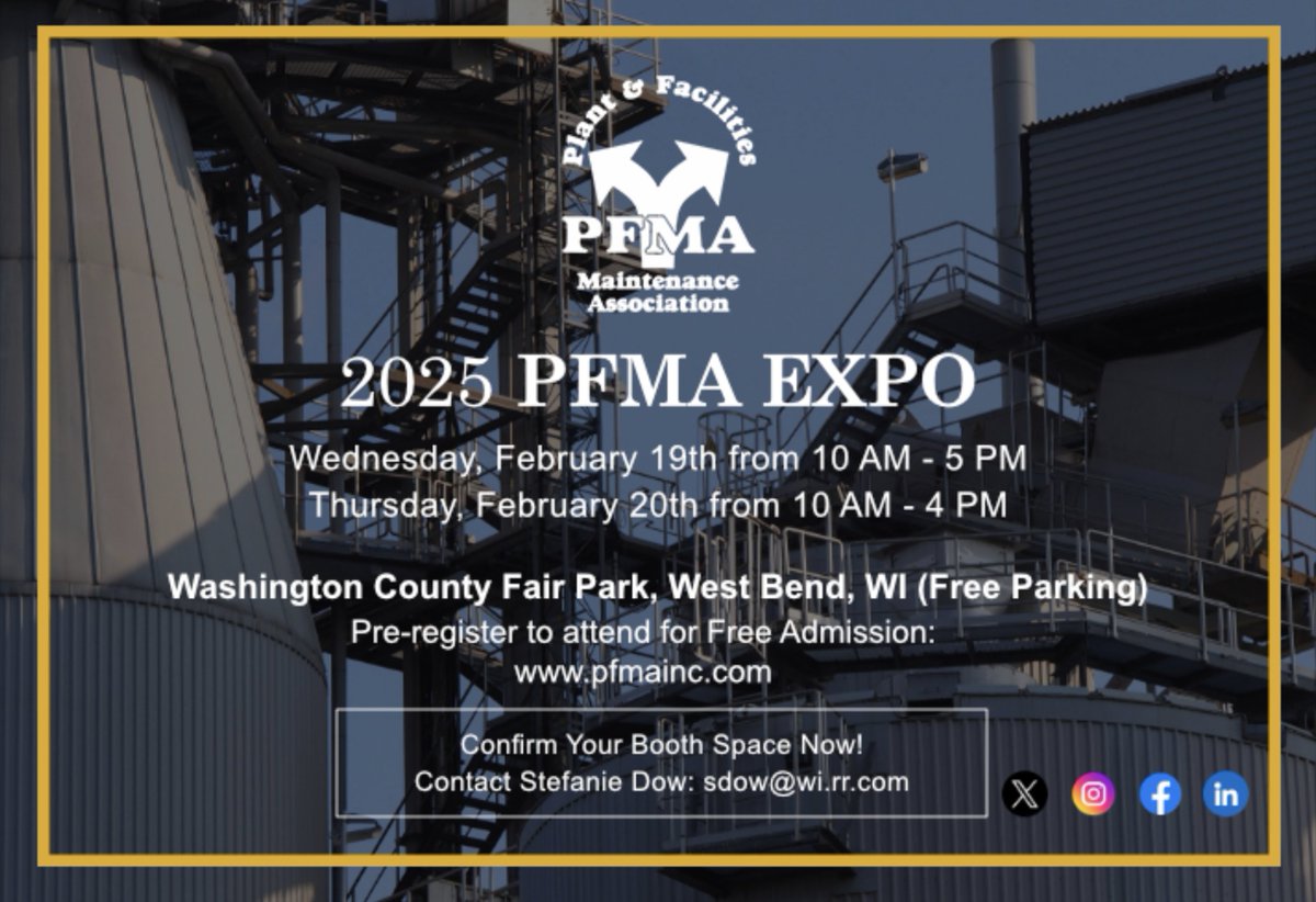 PFMAInc's tweet photo. ✨Confirm your booth space today for the 2025 PFMA Expo at Washington County Fair Park in West Bend, WI! Visit https://t.co/ebsS5Wqf7j for more info, or email Stefanie Dow at sdow@wi.rr.com ✨ https://t.co/gVgE6PezBp