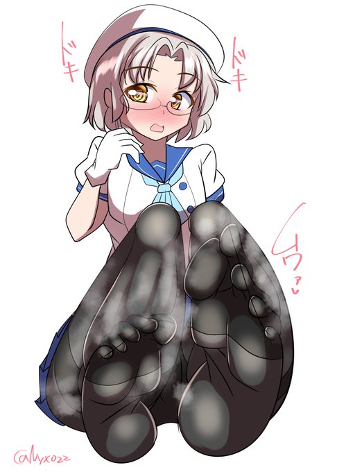 「平戸の…足裏でいいんでしょうか…///」   ムレムレ黒タイツ平戸チャン(ˇωˇ)     進水日おめでとう!(連続1577日目 #艦これ版真剣お絵描き60分一本勝負_20240630 #艦これ版深夜の真剣お絵描き60分一本勝負 #めび環んどろ #10000日チャレンジ #平戸進水日 