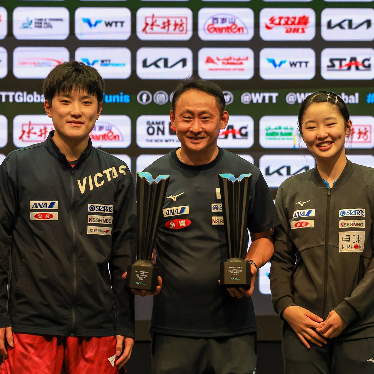 A day full of pride for the Harimotos as they bring home a triple crown and a two-time #WTTTunis victory 😊

#WTTContender #TableTennis #PingPong