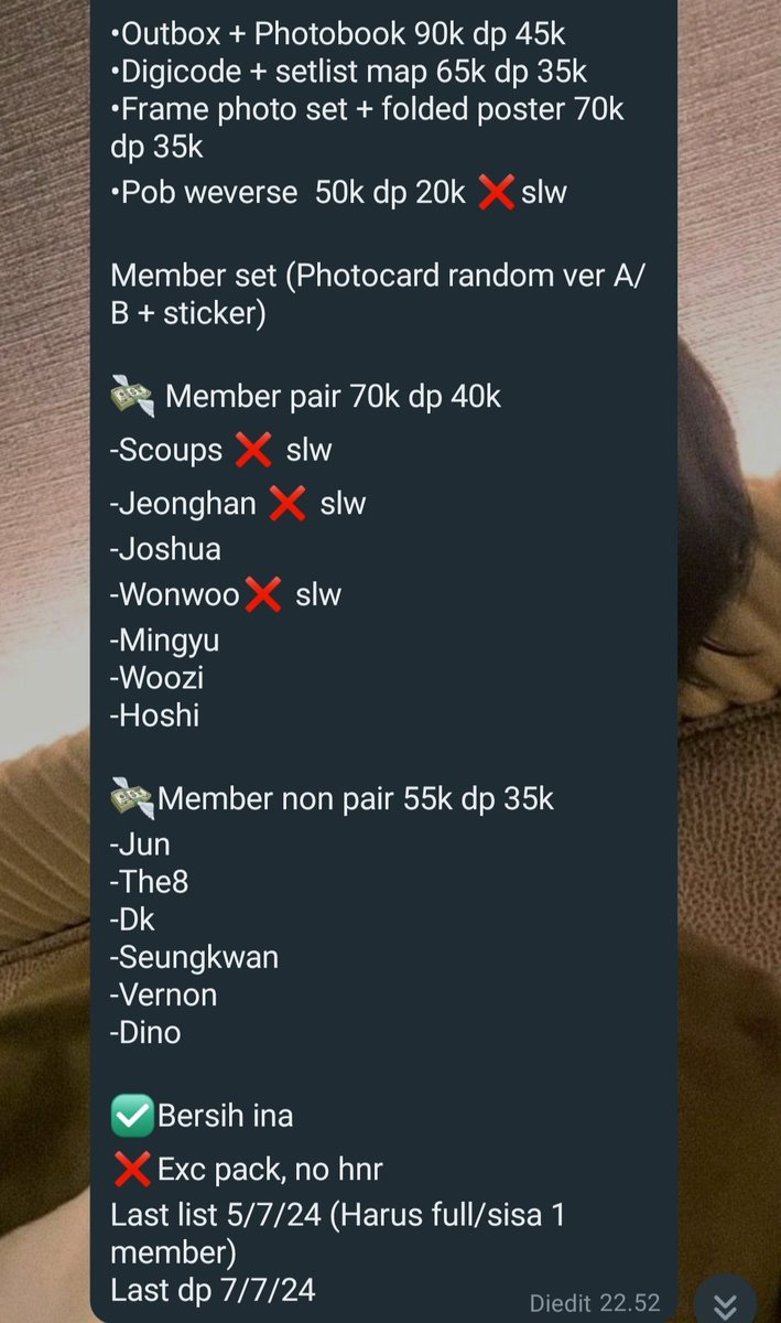 BbillRenjunaa's tweet image. SHARING SEVENTEEN [FOLLOW] TO SEOUL - DIGITAL CODE

✅Bersih ina
✅Ada Go wa/line (join dm aja) 
❌exc pack, no hnr
Last list 5/7/24 &amp;amp; last dp 7/7/24