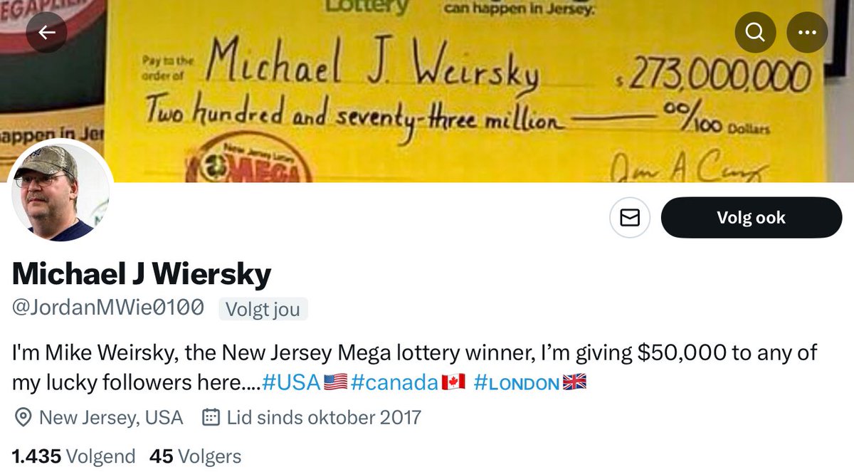 Nigerian scammer alert!
<a href="/JordanMWie0100/">Michael J Wiersky</a>