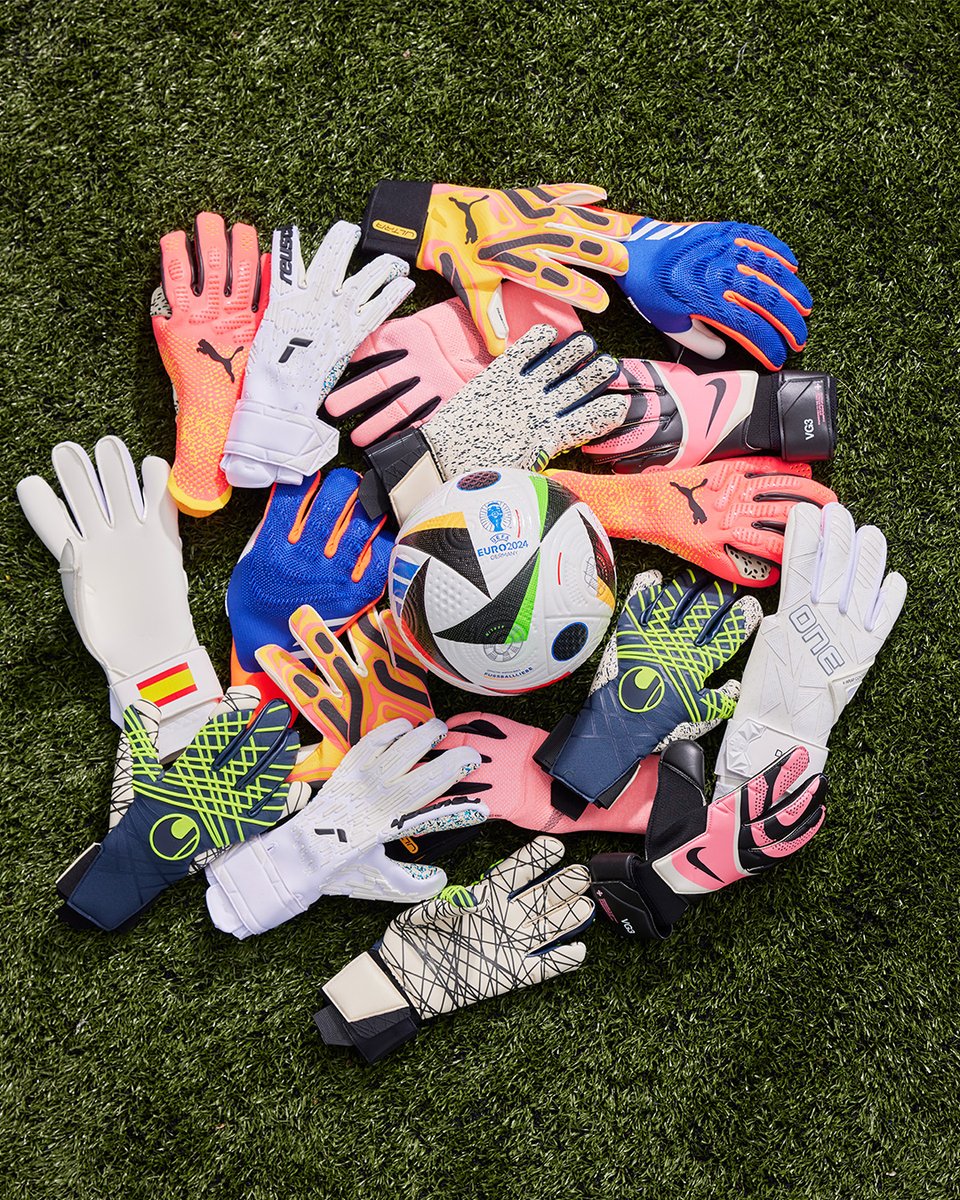 All of the brands releases for EURO 2024 😍

Which is your favourite on display? 👀 We can't choose ours 🤯

Shop the full collections online at Pro:Direct Soccer 📲 brnw.ch/EURO2024Goalke…