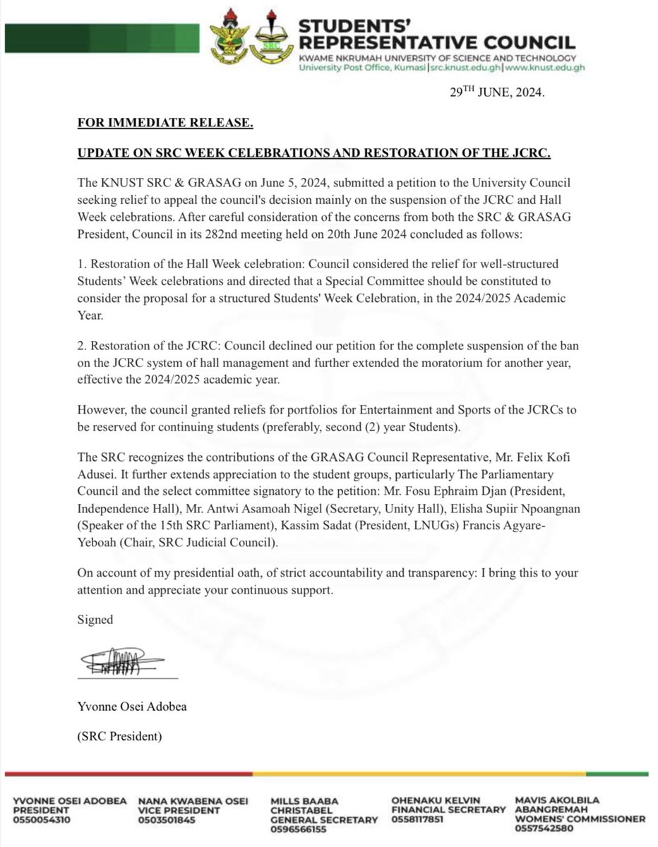 RichmondAwuakye's tweet image. Yes it is back. 

#SRCWeekIsBack
#YvonneNkayAdmin