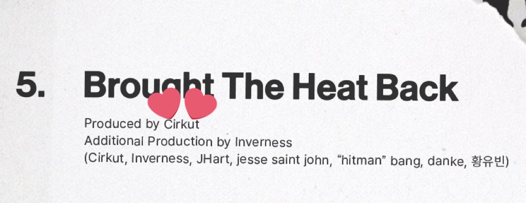 엔하이픈의 Bite Me
정국의 standing next to you
The weeknd - Die for you
Sam smith - unholy
Ava max - sweet but psycho
Kate perry - Dark horse
Maroon5 - sugar
작곡하신 Cirkut님이 또 만들어주셨네~~~~