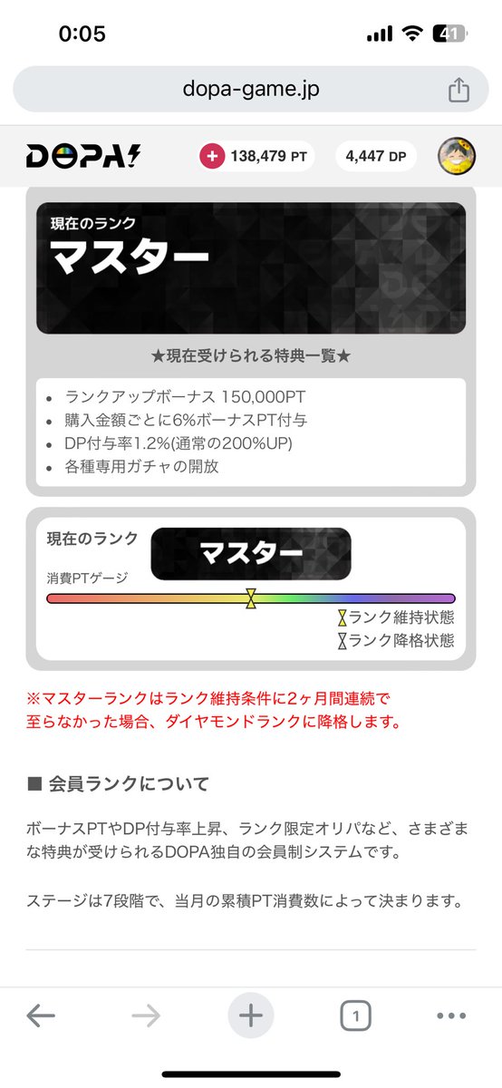 【激レア】DOPAマスターランク 棚上げDOPAくん 激レア】DOPAマスターランク 棚上げDOPAくん