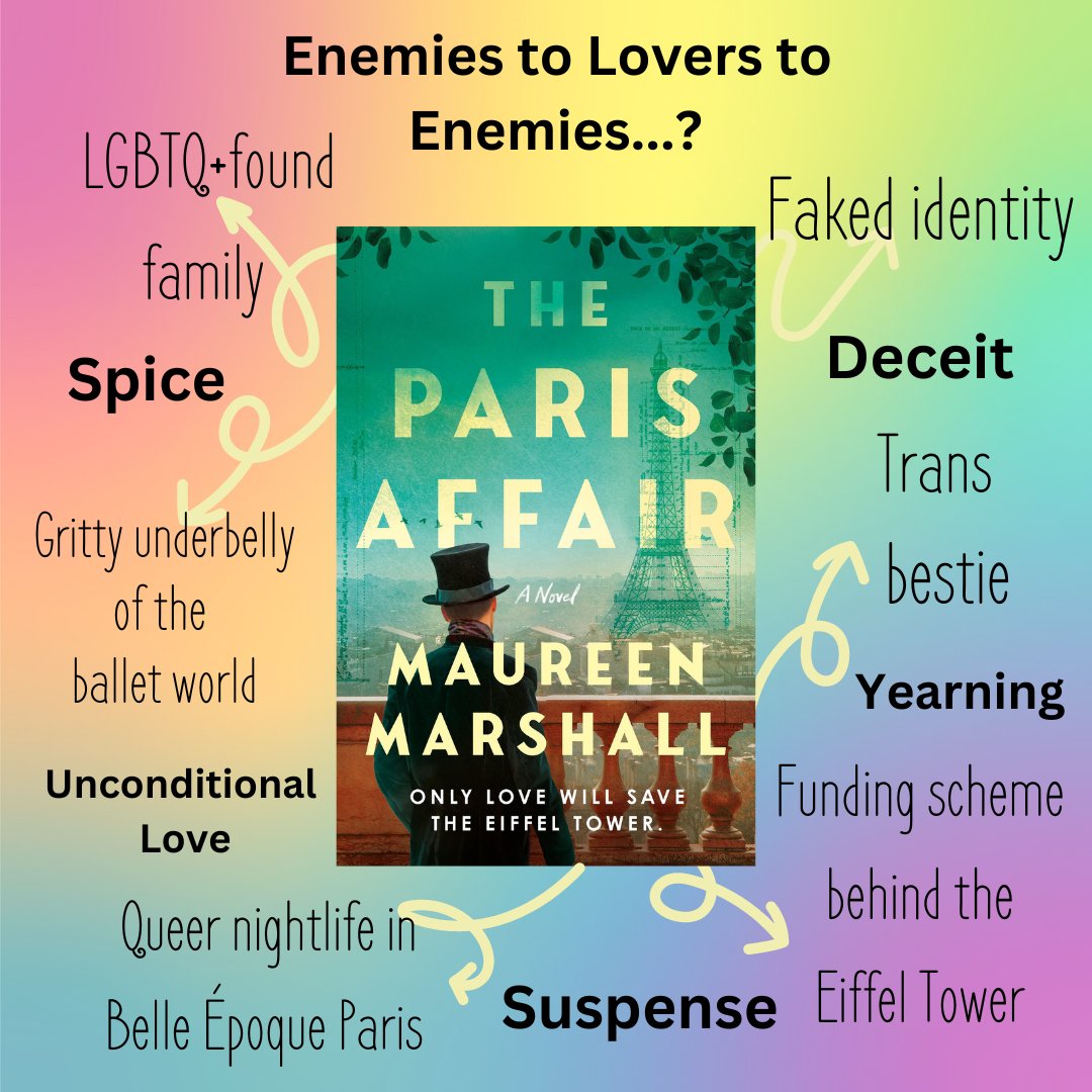 To round out #Pride2024 The New York Times called THE PARIS AFFAIR "a tense romance between two queer men in Belle Époque Paris" &amp; Publishers Weekly says "this steamy slice of romantic suspense is très bien!"

Support #LGBTQ books ALL year!!! 

hachettebookgroup.com/titles/maureen…