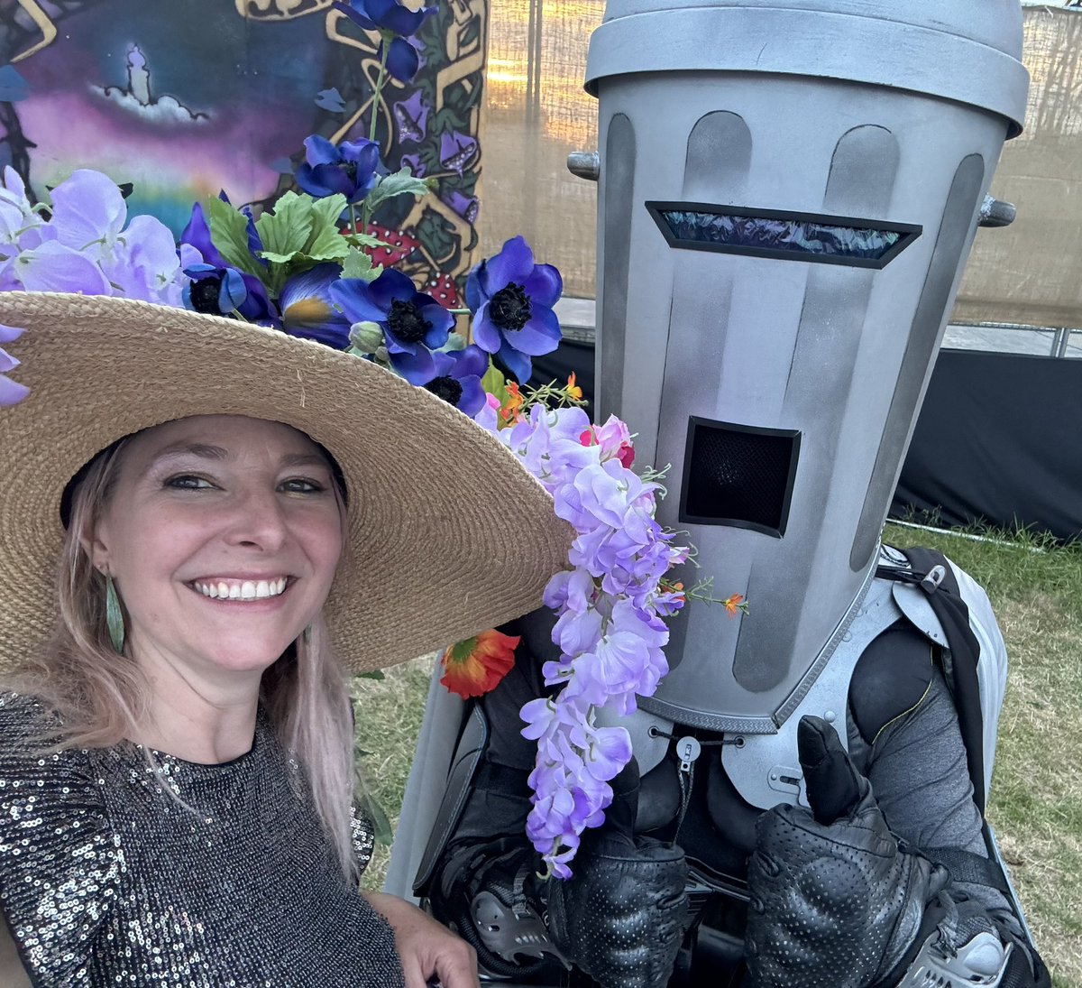 Lovely to see <a href="/CountBinface/">Count Binface</a> here at Glastonbury - with an interstellar message for democracy: USE IT OR LOSE IT! Use your vote! Emmeline Pankhurst would approve!