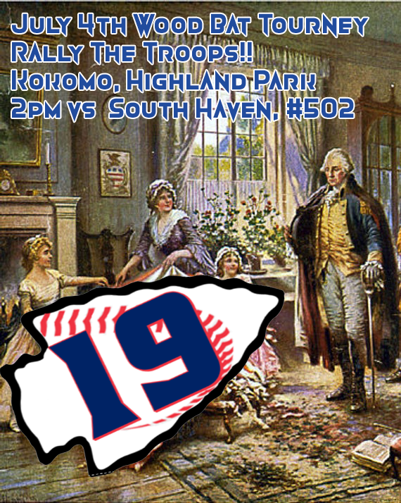 Post19B's tweet image. It's a BEAUTIFUL day outside for some American Legion Baseball.  Your Post 19 Chiefs are closing out the Kokomo Post 6's Annual  (Pre-)  4th of July Tournament.  Chiefs take on South Haven Post 502,  2pm (+/- 30 minutes) at Highland Park in Kokomo.
Sunny skies, 75 degrees!!