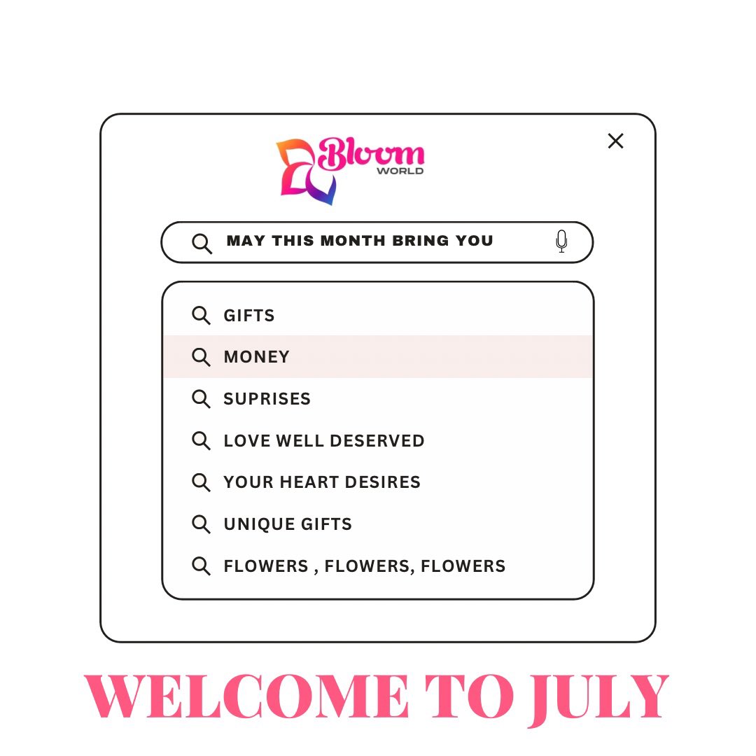 bloomworld__'s tweet photo. When it comes to love&amp; gifting  let us be your Number One Option || Blessed July https://t.co/7cov22EccN