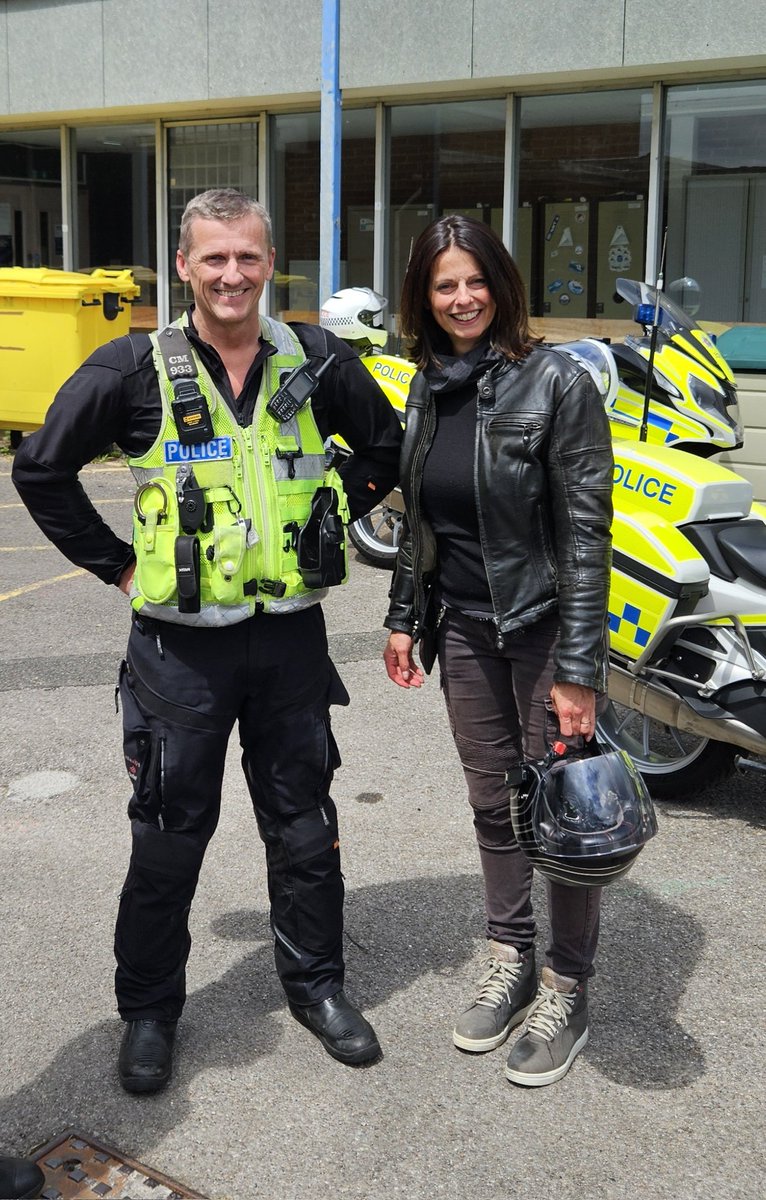 I spent this morning with #SussexPolice improving my skills and confidence on the motorbike. It was brilliant. #alwayslearning #alwaysimproving #bikesafe