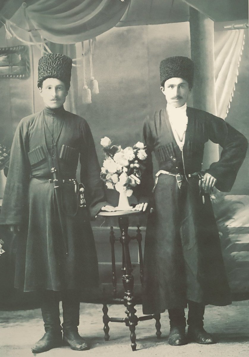 Brothers Ramazan and Adamey Kyachev, Abaza noblemen from the village of Aul Shakhgireevsky. Batalpashinskaya stanitsa, 1901.