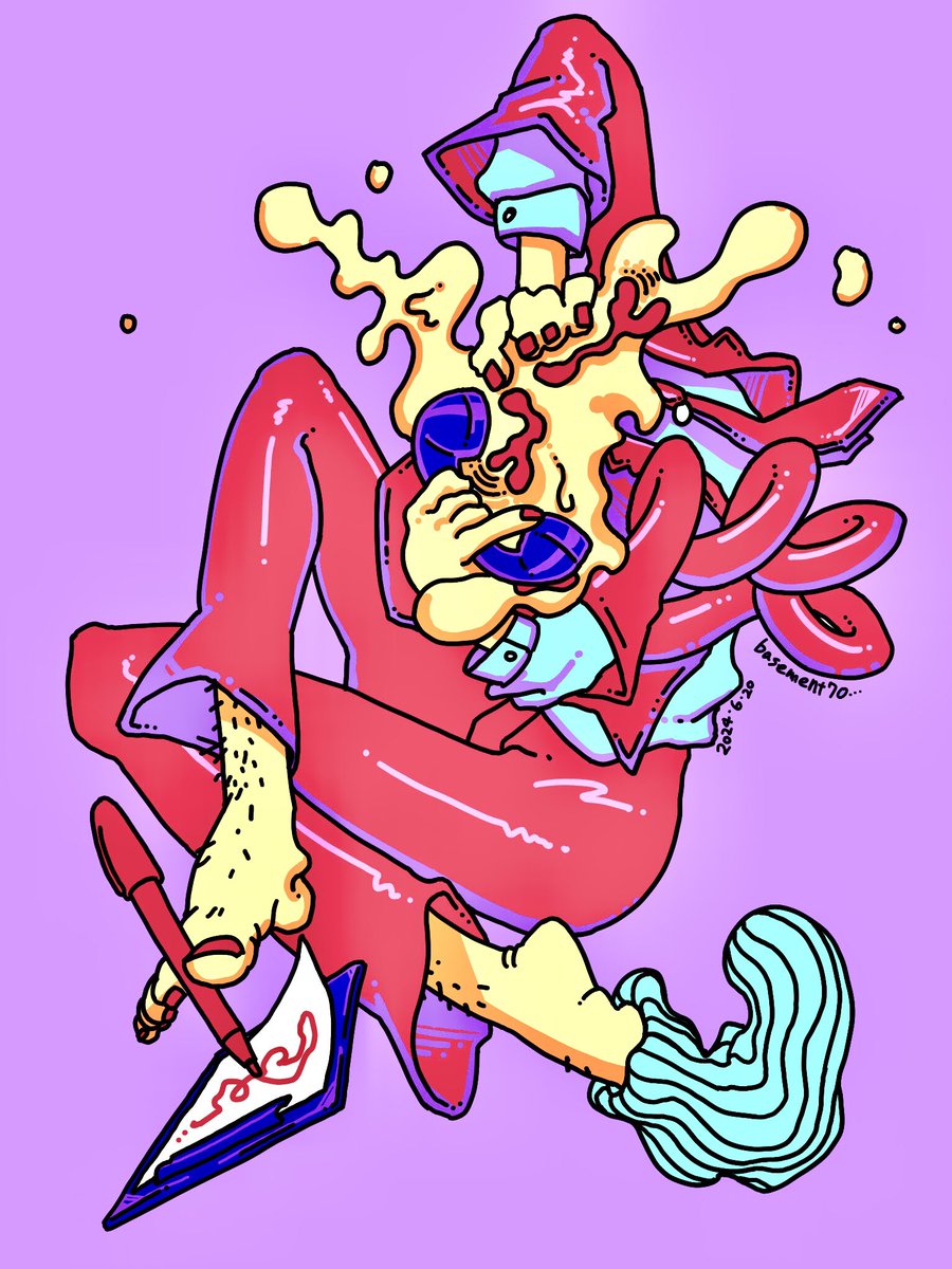 basement70's tweet photo. キャパオーバー

#drawing #drawingart #illustraion 
#ドローイング　#イラスト https://t.co/9oAjhAaRHm