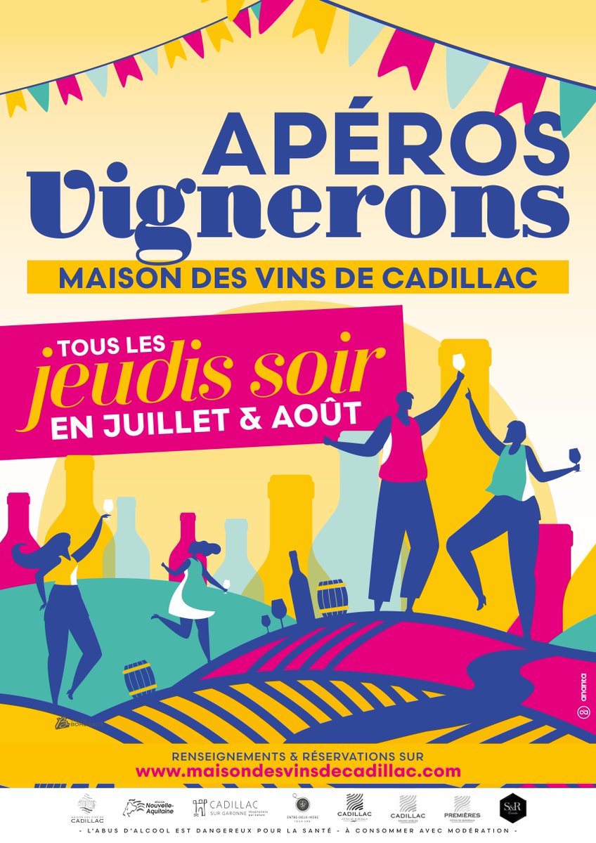 ☀️La saison des Apéros Vignerons commence à la Maison des Vins !
🍇Tous les jeudis soirs venez profiter de rencontres avec les vignerons de différents château
🍖Ainsi que d'une petite restauration (planches, panini, etc...)