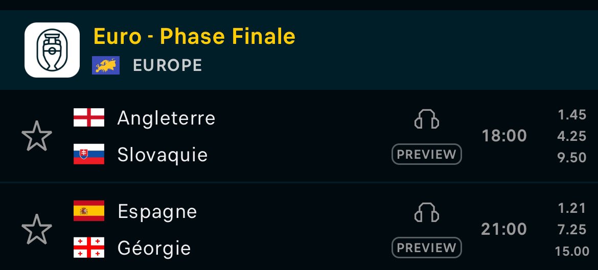 Si l’Angleterre et l’Espagne gagne j’offre 10€ parmi les ❤️ et RT ♻️ de ce tweet 

⭐️ Follow @PRK_TIPS 

#TeamParieur #EURo2024    #PRKquirégale